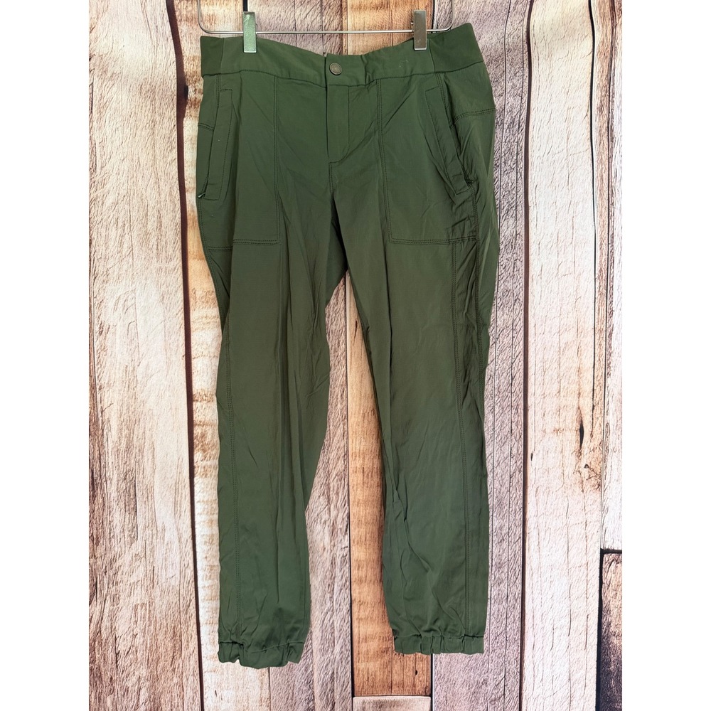 Athleta Pants Trekkie Jogger 2.0 Hiking Travel Ripstop Olive Green Size 8 Petite
